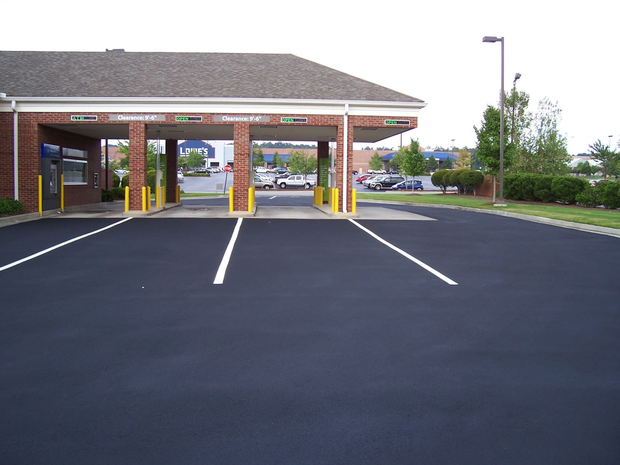 ParkLine Commercial freshly striped commercial parking lot